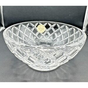 LENOX Fine Lead Crystal Cut Diamond Pattern Small Candy Bowl Trinket 3.5" VTG‎
